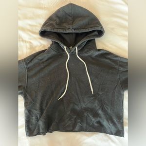 Black cropped hoodie